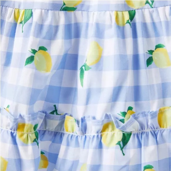 Janie and Jack THE LEMON GINGHAM SMOCKED SUNDRESS sz 2 - Picture 2 of 5